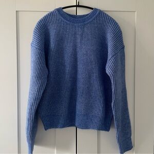NWT Women Crew Neck Wool Sweater Long Sleeve Primark XS Blue
